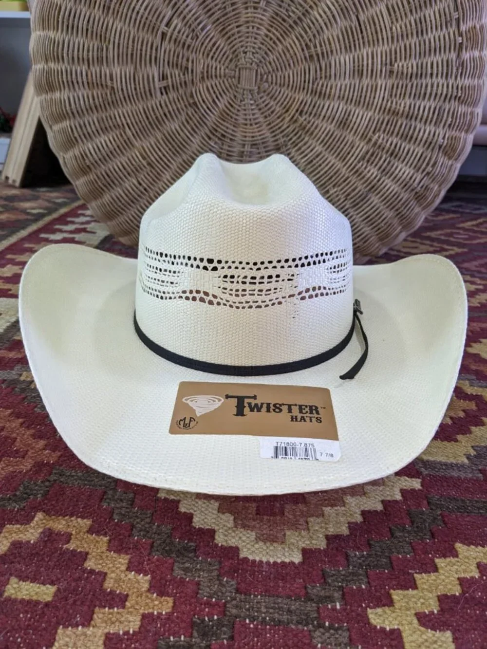 Twister Bangora Straw Cowboy Hat - Odessa 7 7/8